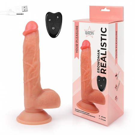 Фаллоимитатор с поступательными движениями и вращением Erowoman