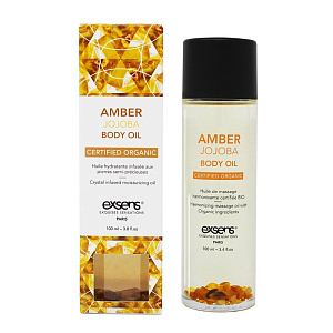 Органическое масло с жожоба для тела AMBER JOJOBA EXSENS с кристаллами янтаря