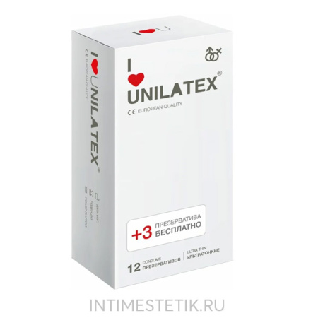 Презервативы ультратонкие Unilatex Ultra Thin, 15 шт. Презервативы ультратонкие Unilatex Ultra Thin, 15 шт.