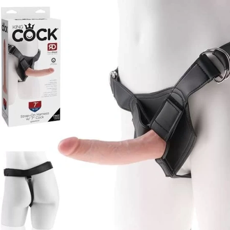 Strap-On Harness King Cock 7 - страпон со съемной насадкой на регулируемых ремнях