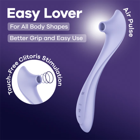 Satisfyer Easy Lover - вакуумный стимулятор с вибрацией на длинной ручке