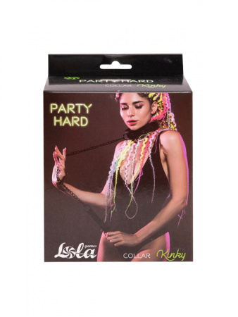 Party Hard Kinky - ошейник с поводком в БДСМ стиле Party Hard Kinky - ошейник с поводком в БДСМ стиле