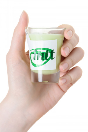 Массажная свеча для поцелуев INTT MINT (мята), 30 мл