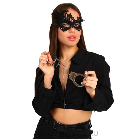 Карнавальный набор «Сладкое повиновение» (маска, наручники) Карнавальный набор «Сладкое повиновение» (маска, наручники)