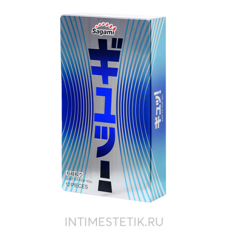 Латексные презервативы SAGAMI 6 Fit V Premium - без накопителя для ярких ощущений, 12 шт.