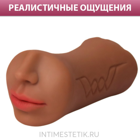 Мастурбатор 3 в 1 "Мулатка" Devi (ротик, вагина, анус)