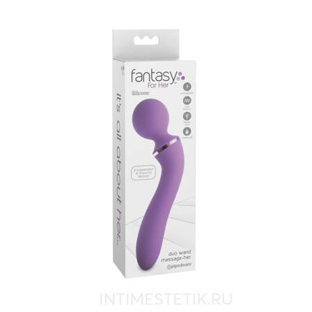 двухсторонний гибкий вибратор Fantasy For Her Duo Wand Massage-Her