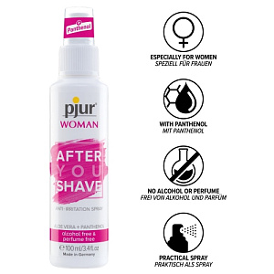 Спрей после бритья Pjur Woman After you shave с пантенолом и алоэ Спрей после бритья Pjur Woman After you shave с пантенолом и алоэ