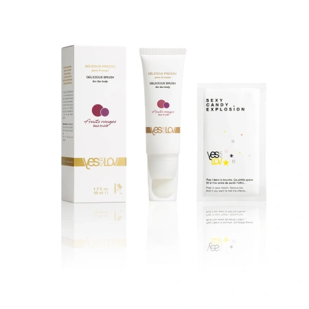Съедобный гель DELICIOUS BRUSH FOR THE BODY Red Fruits YESforLOV (Лесные ягоды)