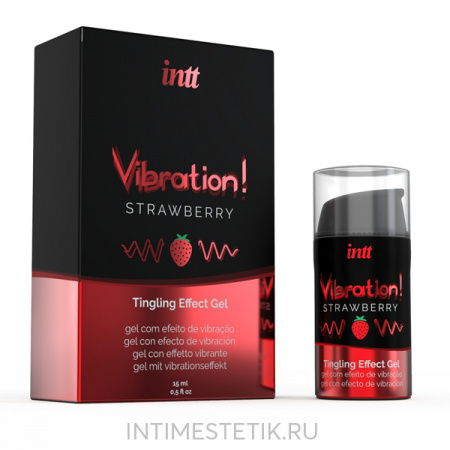 INTT Vibration! (Клубника) - съедобный жидкий вибратор, 15 мл INTT Vibration! (Клубника) - съедобный жидкий вибратор, 15 мл