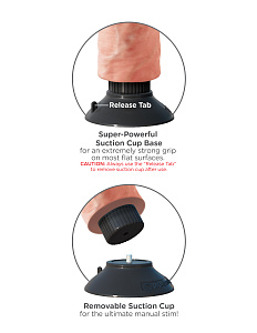 Гибкий фаллоимитатор King Cock 8 Vibrating Cock с вибрацией