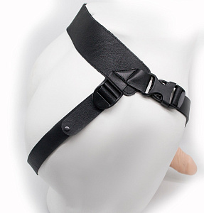 Страпон полый, фаллопротез поясной, фаллоимитатор поясной каркасный пустотелый с бандажем D 36/52 мм, L 180/160 мм, артикул 7403/3