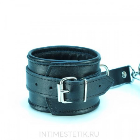Наручники из гладкой кожи BDSM Арсенал