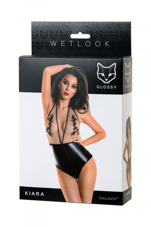 Боди GLOSSY KIARA из материала wetlook