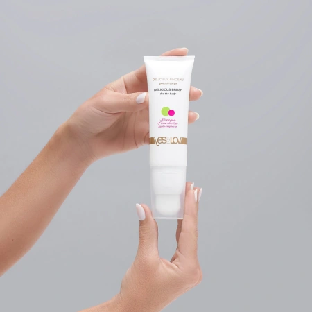 Съедобный гель DELICIOUS BRUSH FOR THE BODY Apple Raspberry YESforLOV (Яблоко-малина)