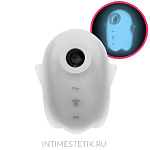 Satisfyer Glowing Ghost - вакуумный стимулятор с вибрацией - Белый