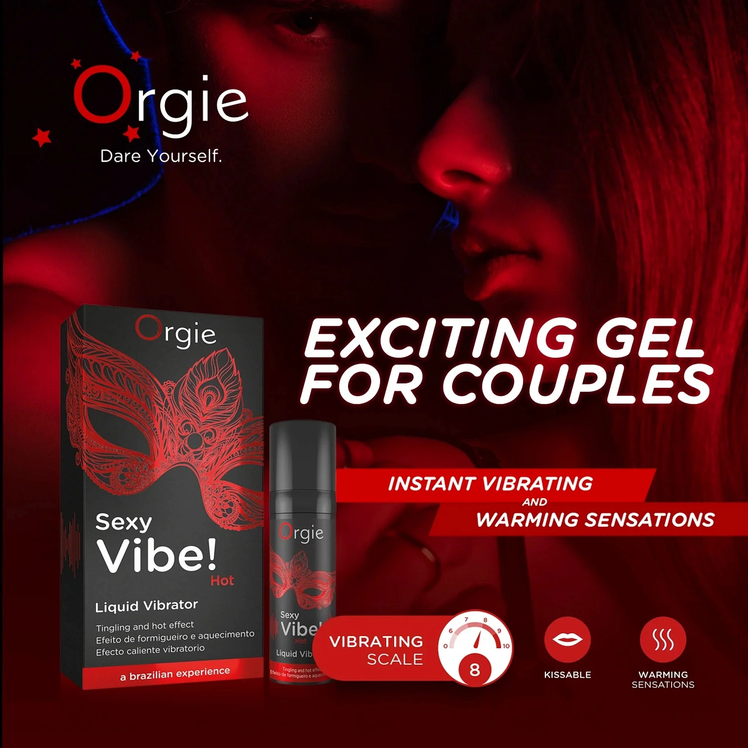Жидкий вибратор ORGIE Sexy Vibe Hot с эффектом тепла и вибрации, 15 мл Жидкий вибратор ORGIE Sexy Vibe Hot с эффектом тепла и вибрации, 15 мл