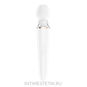 Массажер Satisfyer Double Wand-er с дополнительными насадками Массажер Satisfyer Double Wand-er с дополнительными насадками