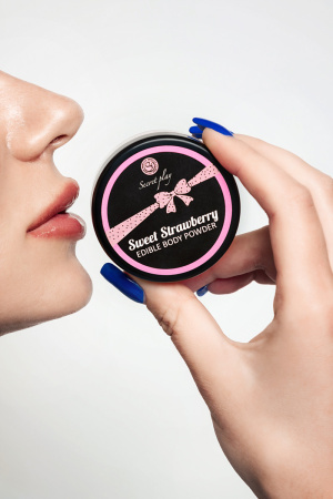 Съедобная пудра для тела SECRET PLAY STRAWBERRY (Клубника)