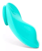 S-HANDE LEAF-RCT - вибратор с магнитным креплением на трусики и пультом - Бирюзовый