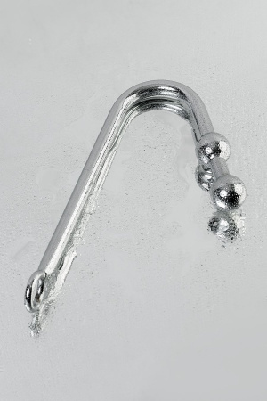 Анальный крюк для подвешивания Metal by TOYFA с двумя шариками Анальный крюк для подвешивания Metal by TOYFA с двумя шариками