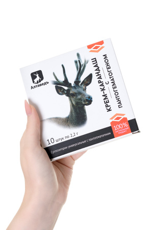 Крем-карандаш (свечи) от простатита/геморроя с пантогематогеном, 10 шт.