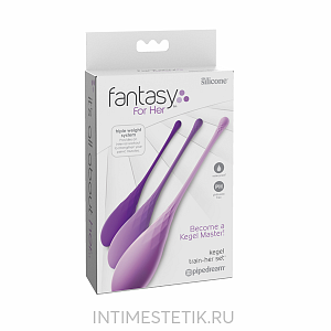 Набор тренажеров Fantasy For Her Kegel Train-Her Set для мыщц тазового дна Набор тренажеров Fantasy For Her Kegel Train-Her Set для мыщц тазового дна