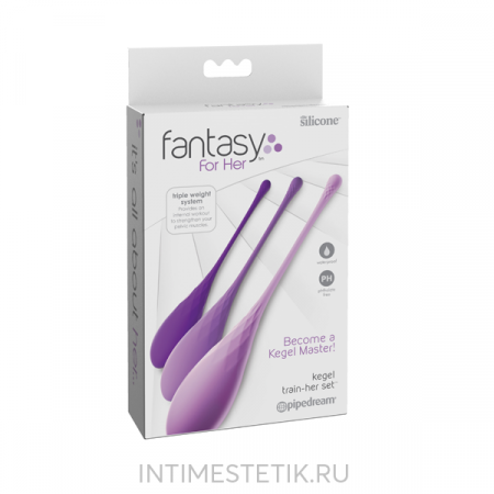 Набор тренажеров Fantasy For Her Kegel Train-Her Set для мыщц тазового дна