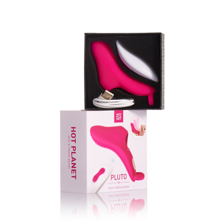Сквирт-вибратор на палец Hot Planet Pluto с пультом ДУ
