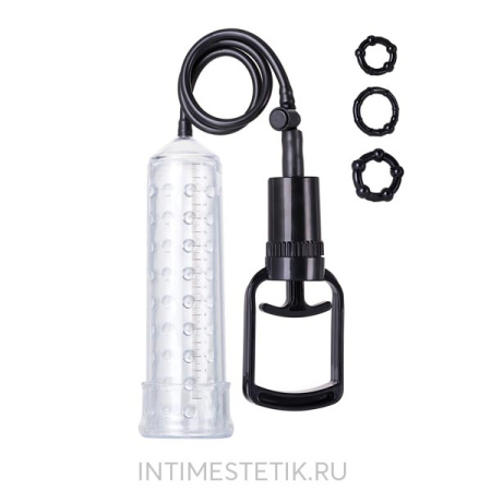 Вакуумная помпа для пениса TOYFA A-TOYS с массажной вставкой