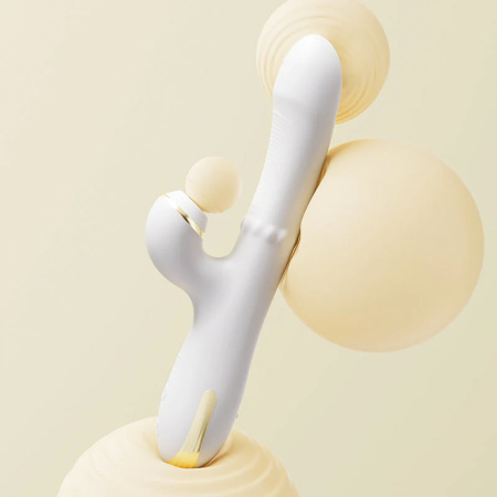 Erocome Pyxis - вибратор-кролик с вакуумным стимулятором и бусинами