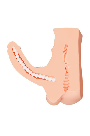 2 в 1: мастурбатор + фаллоимитатор Juicy Pussy Manuel