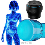 Набор Power Blow (интерактивная насадка) + мастурбатор KIIROO Feel - Glow