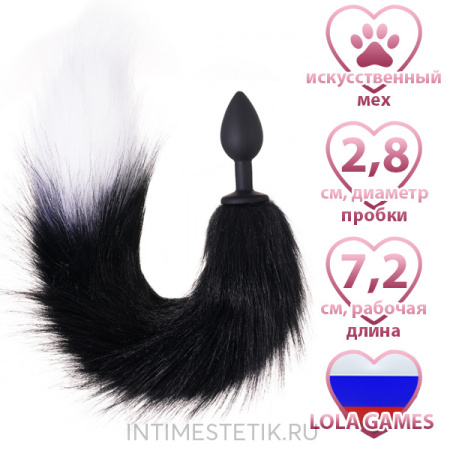 Анальная пробка с хвостиком из искусственного меха EMOTIONS