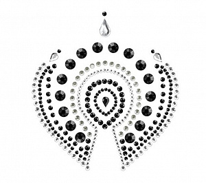 Пэстисы (украшение на грудь и тело) Bijoux Indiscrets FLAMBOYANT BLACK AND GREY Пэстисы (украшение на грудь и тело) Bijoux Indiscrets FLAMBOYANT BLACK AND GREY