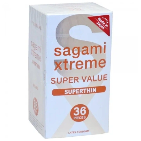 Ультратонкие презервативы SAGAMI Xtreme 0.04 мм, 36 шт.