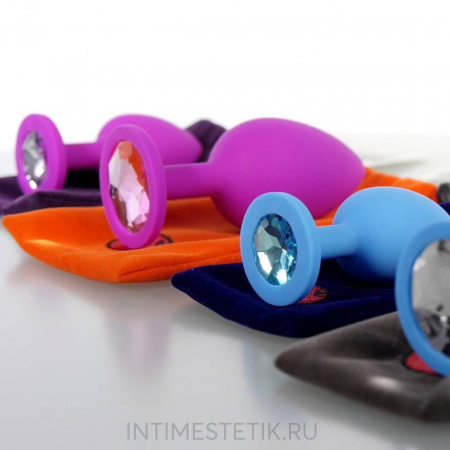 Маленькая силиконовая пробка с кристаллом