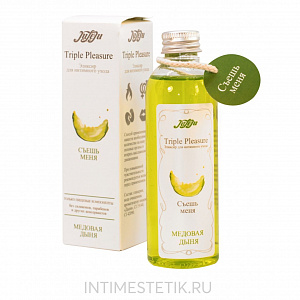 Съедобное массажное масло Медовая дыня Triple Pleasure, 130 г