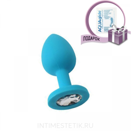 Маленькая силиконовая пробка с кристаллом