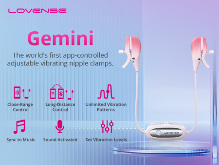 GEMINI LOVENSE - виброзажимы для сосков с дистанционным управлением GEMINI LOVENSE - виброзажимы для сосков с дистанционным управлением