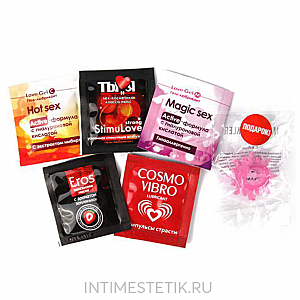 Набор лубрикантов в саше «Тем, кто любит погорячее»