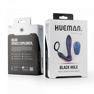 Black Hole Hueman - рельефный анальный массажер с эрекционным кольцом и пультом ДУ Black Hole Hueman - рельефный анальный массажер с эрекционным кольцом и пультом ДУ