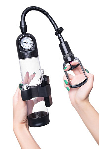 Вакуумная помпа Sexus Men Training Aksel с манометром и вибрацией