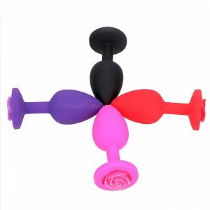 Маленькая силиконовая пробка с розой