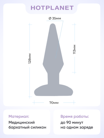 Hot Planet Uranus - анальная вибропробка с пультом ДУ