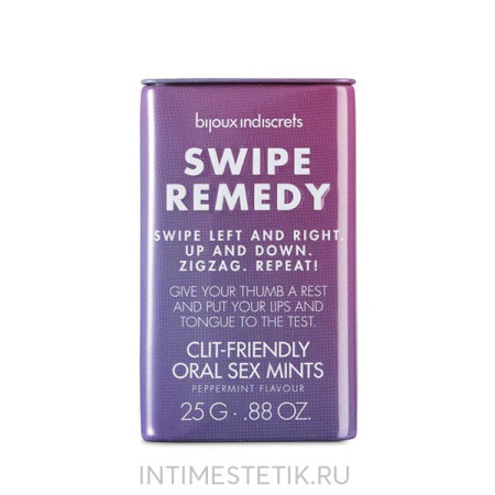 Конфетки для орального секса Swipe Remedy - Clitherapy Oral Sex Mint, 25 г Конфетки для орального секса Swipe Remedy - Clitherapy Oral Sex Mint, 25 г