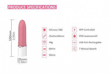 Мини-вибратор Magic Lotos с мобильным приложением