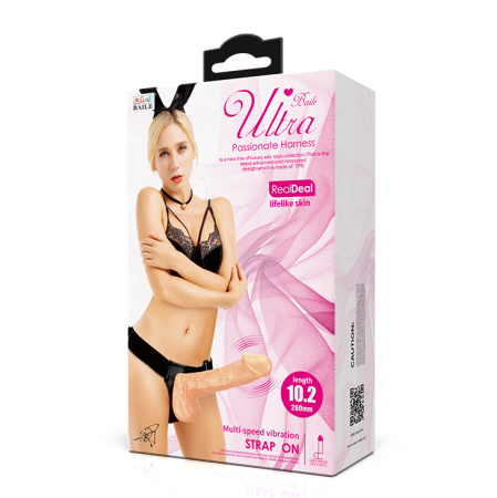 Baile Ultra Passionate Harness - страпон с вибрацией на регулируемых креплениях
