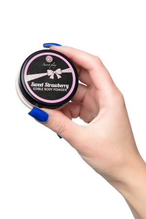 Съедобная пудра для тела SECRET PLAY STRAWBERRY (Клубника)