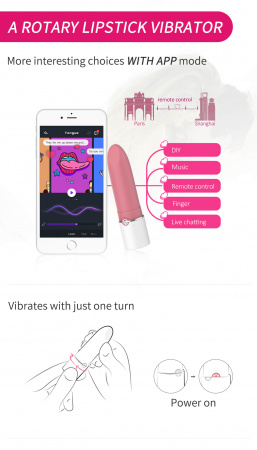 Мини-вибратор Magic Lotos с мобильным приложением